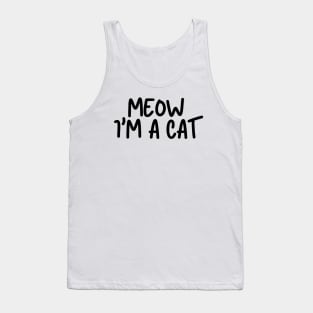 Meow I'm A Cat Funny Lazy Costume Tank Top